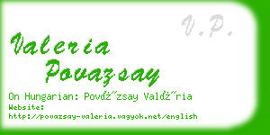 valeria povazsay business card